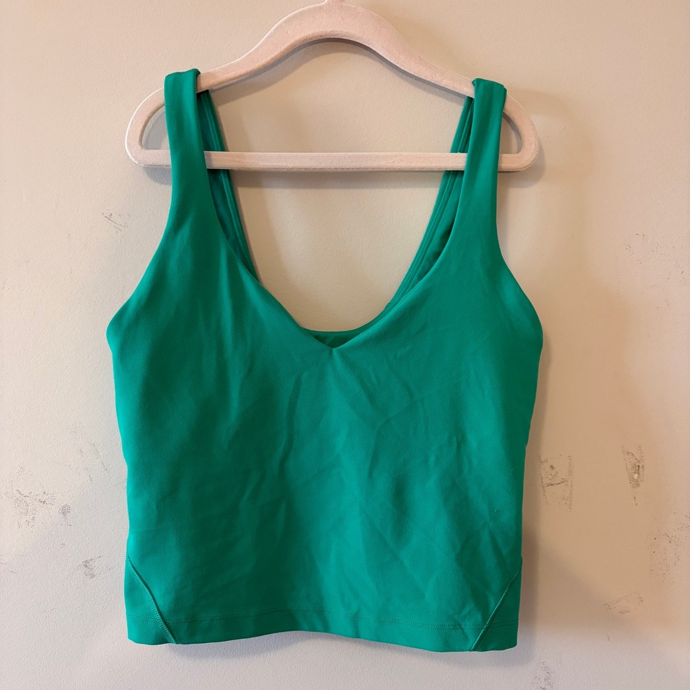 Lululemon Align Tank Top Activewear Kelly Green 4 Built-in Shelf Bra